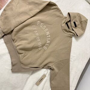 Fear of God Essentials Hoodie 'Dusty Beige' oversized fit